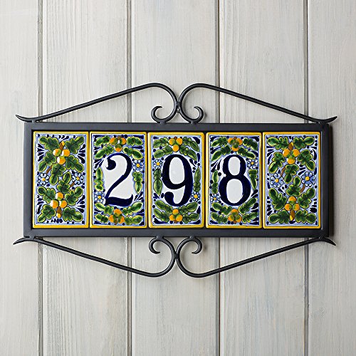 5-Tile Classic House Address Number Plaque