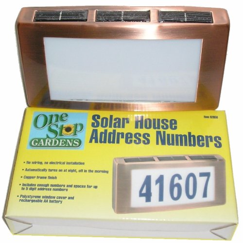 Solar House Address Number Light