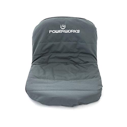 POWERWORKS Waterproof Deluxe Riding Lawn Mower Seat Cover Medium Black