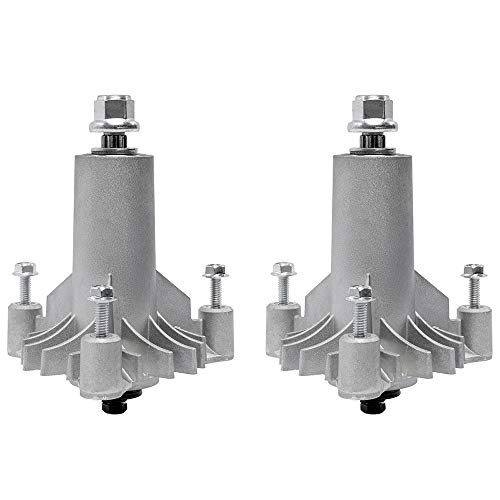 TENGMUJX 2 Pack Spindle Assembly Replaces AYP 130794 532130794 128285 with 3 Mounting Bolts and Blade Mounting Bolt Mounting Holes are Threaded