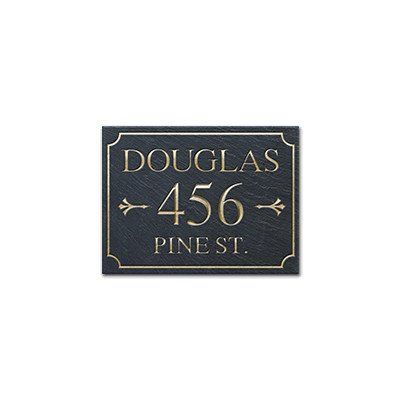 Slate Rectangle 3 Line Personalized Address Plaque