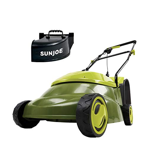 Sun Joe MJ401EPRO Electric Lawn Mower wCollapsible Handle 3Position Height Control 106Gallon Bag and Side Discharge Chute 1413 Amp Green