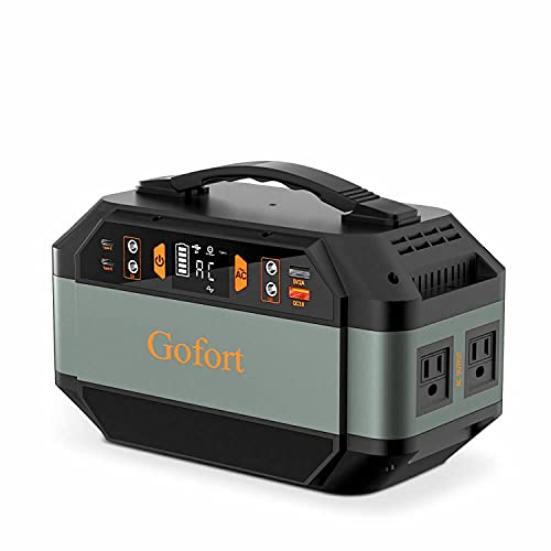 GOFORT 330W Portable Power Station 299Wh Solar Generator Backup Power Battery Pack with 110V AC Outlets4 DC2 QC 30 USB2 TypeC Port for CPAP Outdoor Camping RV Travel Home Emergency Power Supply