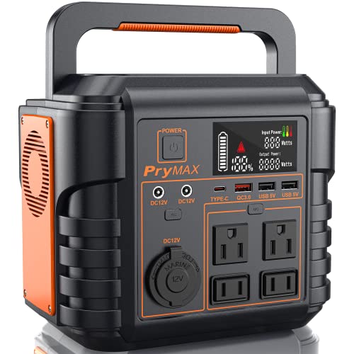 PryMAX Portable Power Station 296Wh330W Outdoor Solar Generator Mobile Backup 80000 mAh Lithium Battery Supply 110V Pure Sine Wave AC Outlet 300 for Hurricane Storm  Home Blackout Outdoor Adventure Camping A10 CPAP