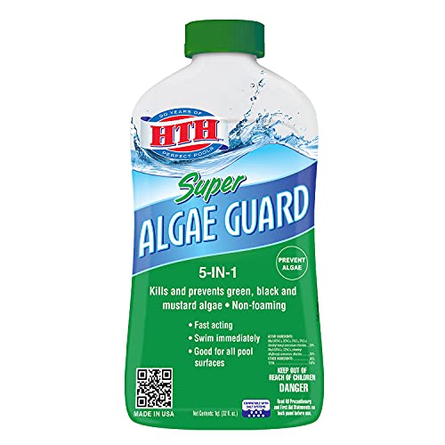 HTH 67032 Super Algae Guard Swimming Pool Algaecide Cleanser 1 qt