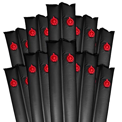 Pool Mate 1380920BLK10 Extra HeavyDuty 20 Gauge 8Foot Black Winter Water Bag For Swimming Pool Covers 10Pack
