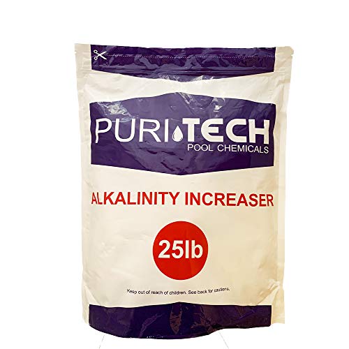 Puri Tech Pool Chemicals 25 lb Total Alkalinity Increaser Plus for Swimming Pool Water Increases Total Alkalinity Prevents Water from Cloudiness or Scaling