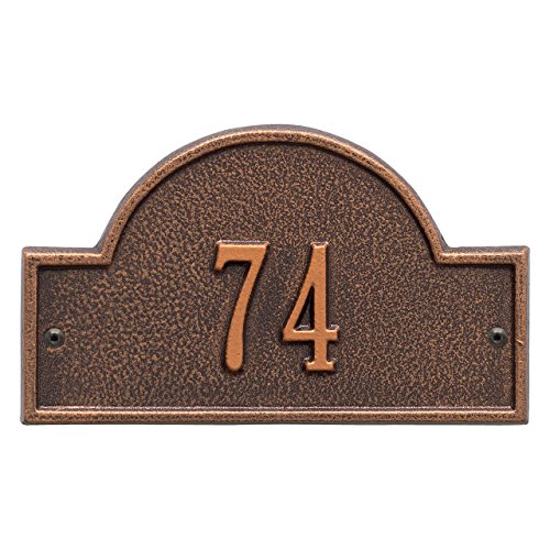 1 Line Arch Marker Petite Wall Address Plaque 8Lx5W