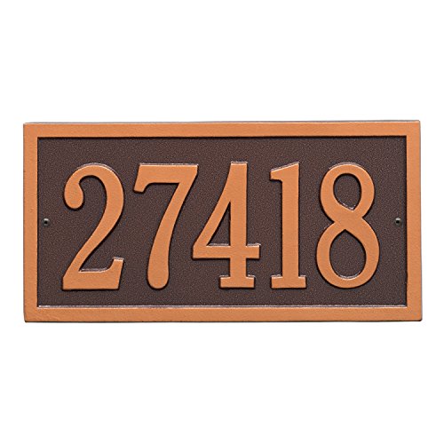 Bismark Standard Wall Address Plaque Color Antique Copper