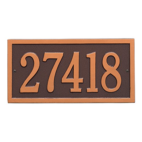 Bismark Standard Wall Address Plaque Color Antique Copper