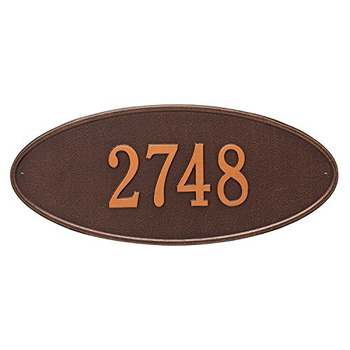 Madison Estate Wall Address Plaque Color Antique Copper