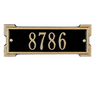 Roanoke Petite Wall Address Plaque Color GreenGold Letters