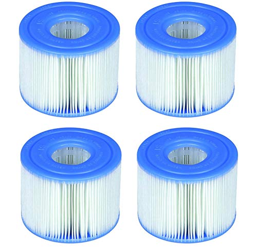 Intex B01HMXBDGM PureSpa Type S1 Easy Set Pool Cartridges (4 Filters)  29001E 4 Count (Pack of 1) Blue