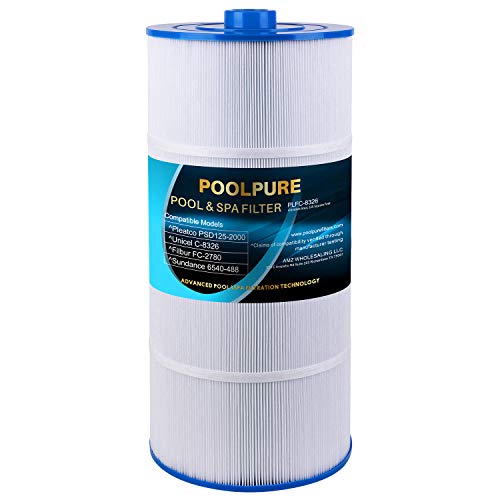 POOLPURE Spa Filter Replaces Sundance 6540488 PSD1252000 Unicel C8326 Filbur FC2780 Aladdin 22507 Baleen AK70013 Magnum SU125 125 sqft Filter Cartridge