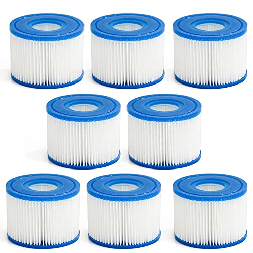 LVBANEWD 8 Pack 29001E Type S1 Replacement Pool Filter Cartridge Compatible with Intex PureSpa Hot Tub Easy Set Spa Pool