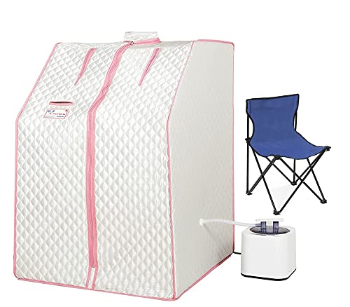 Kanlanth Portable Steam Sauna Portable Sauna for Home Home Sauna for Joint Pain Detoxification Equipped with 2L 1000W Sauna Heater Tent Chair Remote Control Personal Sauna Tent