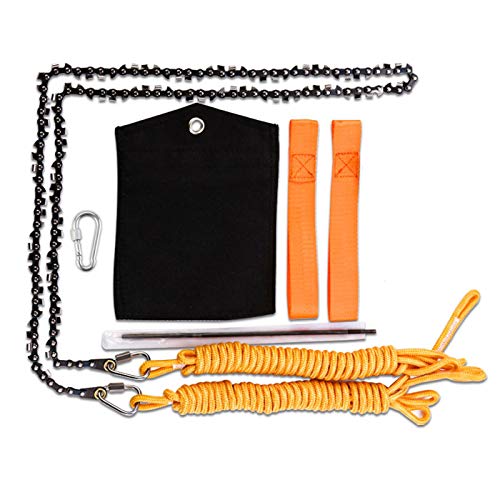 Loggers Art Gens Upgrade 48 Inch High Reach Tree Limb Hand Rope Saw with Two Ropes62 Sharp Teeth Blades on Both SidesBest Folding Pocket Chain Saw for CampingField Survival GearHunting