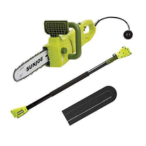 Sun Joe SWJ807E 10 inch 80 Amp Electric Convertible Pole Chain Saw Green