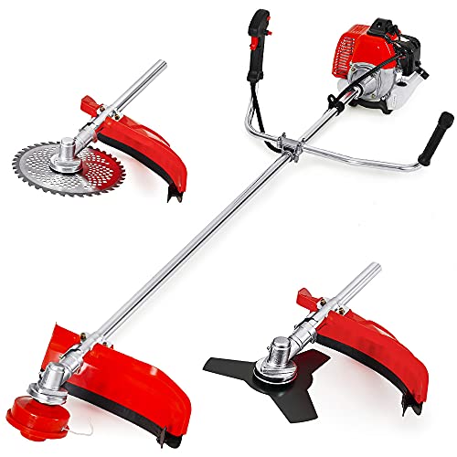 Gas String Trimmer 3in1 Combo 18Inch Cutting Path Cordless Weed Wacker with Detachable EdgerBrush Cutter 427cc 2Cycle Weed Eater Gas Powered for Grass and Bush