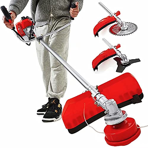 Gas String Trimmer 3in1 Combo 18Inch Cutting Path Cordless Weed Wacker with Detachable EdgerBrush Cutter 427cc 2Cycle Weed Eater Gas Powered with AntiVibrate Shoulder Strap