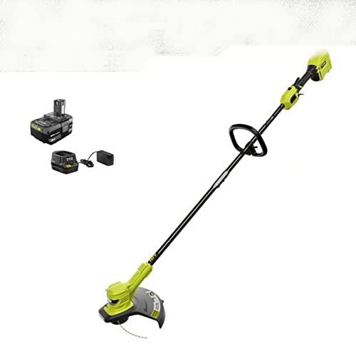 RYOBI ONE HP 18V Brushless 13 in Cordless Battery String Trimmer with 40 Ah Battery and Charger