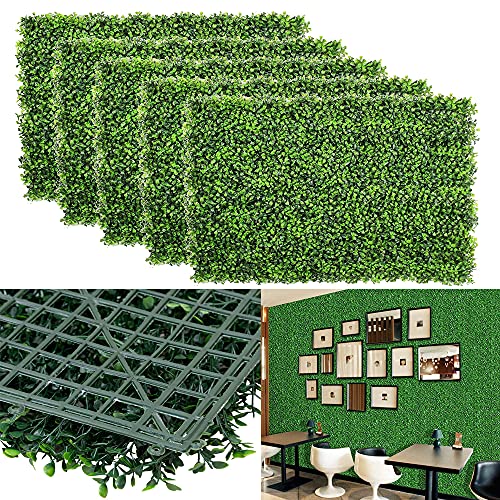 uyoyous 12PCS 24x16 Faux Boxwood Hedge Greenery Backdrop Artificial Boxwood Hedge Wall Panels Artificial Grass Backdrop Wall Panels Topiary Hedge Plant Faux Grass Artificial Boxwood Panels
