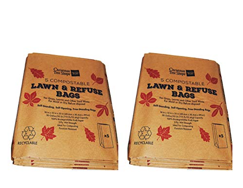 10 Paper Lawn and Leaf Bags (30 gallon)