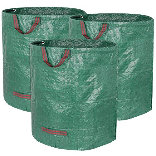Decorlife Yard Waste Bags Reusable Leaf Bags with Strong Handles Sturdy and Large Capacity Perfect for Garden Lawn 3Pack (72gal)