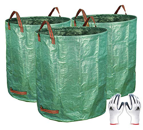 Gardzen 3Pack 72 Gallons Garden Bag  Reuseable Heavy Duty Gardening Bags Lawn Pool Garden Leaf Waste Bag