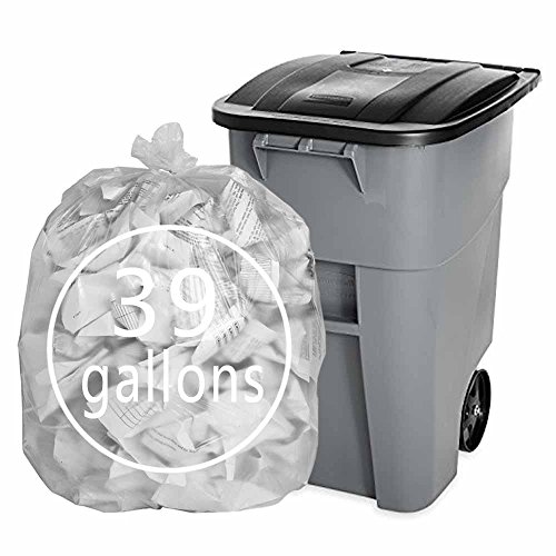Pekky 39 Gallon Clear Large Trash Bags (Lawn and Leaf) 65 Counts