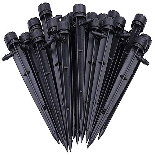 Axe Sickle Set of 50 Drip Emitters Perfect for 4mm  7mm Tube Adjustable 360 Degree Water Flow Drip Irrigation System for Watering System