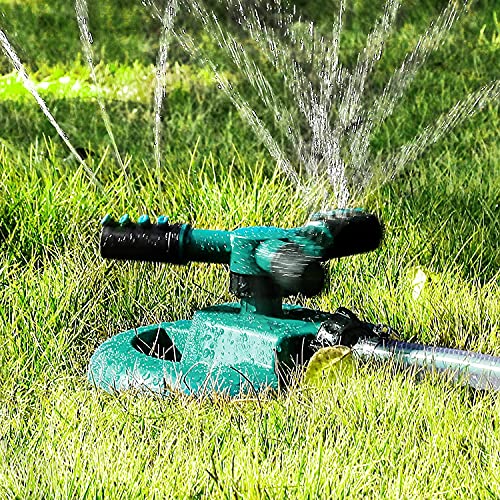 Sc0nni Garden Sprinkler Adjustable 360 Degree Rotation Lawn Sprinkler Large Area Coverage Multipurpose Yard Sprinklers for Plant Irrigation and Kids Playing