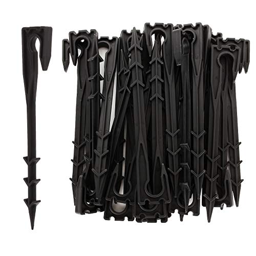 LANIAKEA 50 PCS Drip Irrigation Support Stakes 8 Inch Garden Hose Stakes Irrigation Tubing Stakes for 12 Inches OD Tubing Garden Lawn Patio