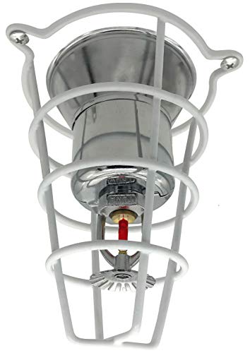 Happy Tree (4 Pack) White Fire Sprinkler Head Guard Cover for Both 12  34 Sprinkler Head 6 Deep Cage