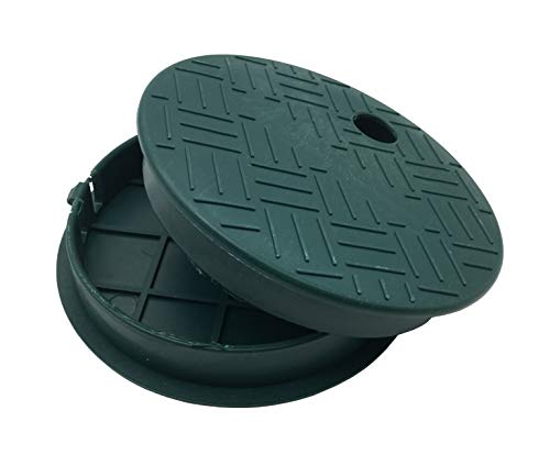 Leader_Pneumatic Valve Box Cover Lid 6 Round Sprinkler System Irrigation Circular Valve Box Grn2 Pack