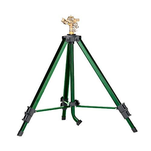 Orbit 58308Z Brass Impact Sprinkler on Tripod Base Green