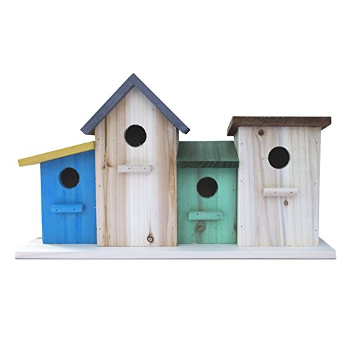 23 Bees 4 Hole Bird House for OutsideIndoorsHanging Kits for Children  Adults Decorative Birdhouse Home Decoration Outdoors Feeder for Birds Bluebirds Wrens  Chickadees All Weather
