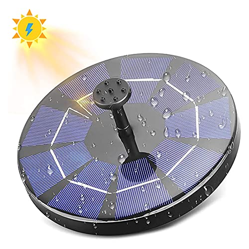 Battery Backup Available Solar Bird Bath Fountain Pump 3W Solar Powered Bionic Water Fountains Pump with 16 Nozzle Accessories Floating Fountain Pump for Birdbath Pool Aquarium and Garden