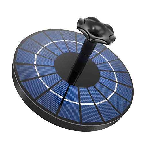 Ankway 35W Solar Fountain Pump with Battery 1500mAh Solar Birdbath Fountain for Outdoors Floating Solar Powered Fountain for Pond Garden Backyard Pool Bird Bath Water Circulation