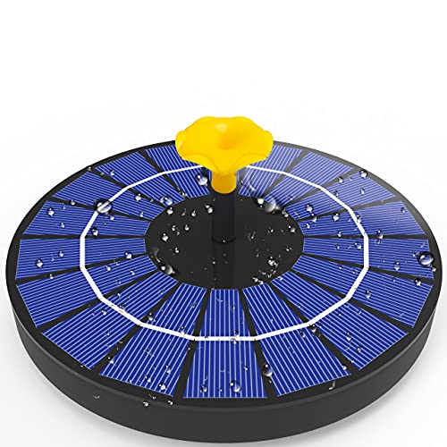 Viajero 2021 4W Solar Fountain with 3000 Latest Upgraded Fix Floating Waterlevel Switch Solar Powered Water Pump for Bird Bath Birdbaths Garden Backyard Pond Pool Outdoor
