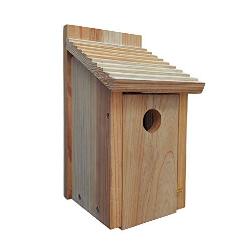 Bluebird House Solid Wood Birdhouse Weatherproof Bird House Designed for Easy Cleaning Secure Latch Air Vents Fledgling Grooves