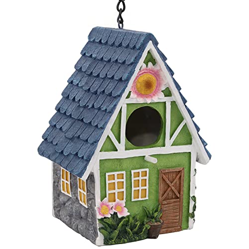 JIAYIWU Bird Houses for Outside birdhouses residences Used for Outdoor Bluebirds、 Tits、 Hummingbirds、 Swallows and Other Bird  Indoor and Garden DecorationBlue
