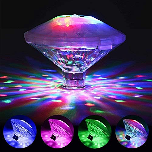 Swimming Pool Lights (7 Lighting Modes) Colorful Bathtub Toy Lights for Disco Pool or Hot Tub Floating Pool Lights Pool Accessories Pond Decor