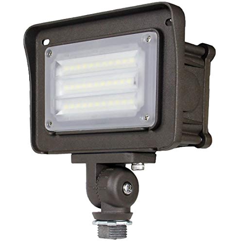 Dakason 30W LED Flood Light Outdoor DusktoDawn Photocell 180° Adjustable Knuckle 3600LM 5000K Replaces 100W HPSMH IP65 Waterproof Outdoor Security Lighting Fixture 100277Vac ETL Listed