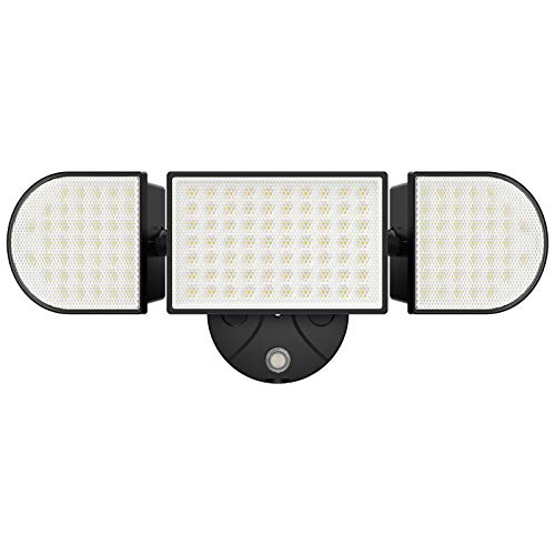 Onforu 100W LED Dusk to Dawn Security Lights 9000LM Exterior Flood Lights IP65 Waterproof Outdoor 3 Adjustable Heads Security Lights Fixture 6000K Daylight White Floodlights for Garage Patio Yard