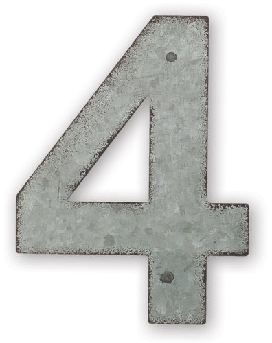 Sunset Vista Design Studios Magnetic Sign 4-inch Metal Address Tile Number 4
