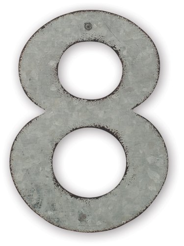 Sunset Vista Design Studios Magnetic Sign 4-inch Metal Address Tile Number 8