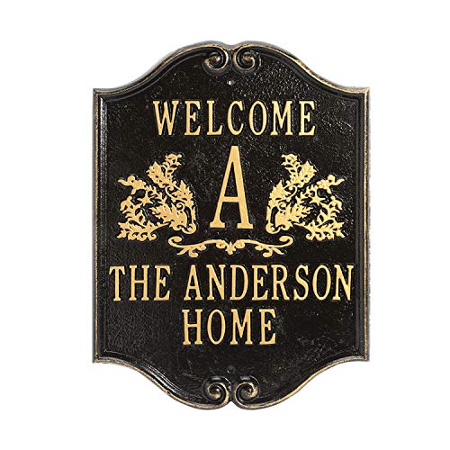 Whitehall Personalized House Plaque - Custom IndoorOutdoor Aluminum Wall Sign