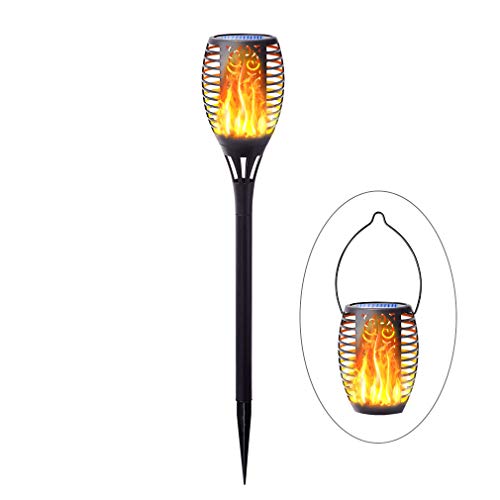 FITSAN Solar Torch Lights Flickering Flame Solar Light Outdoor Hanging SolarPowered Lanterns Landscape Decoration for Garden Yard Pathway Patio (1)