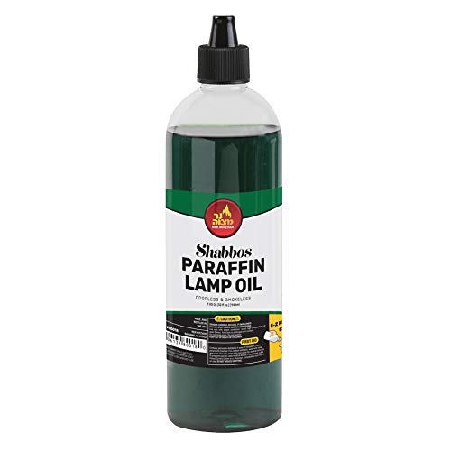 Paraffin Lamp Oil  Green Smokeless Odorless Clean Burning Fuel for Indoor and Outdoor Use with EZ Fill Cap and Pouring Spout  32oz  by Ner Mitzvah